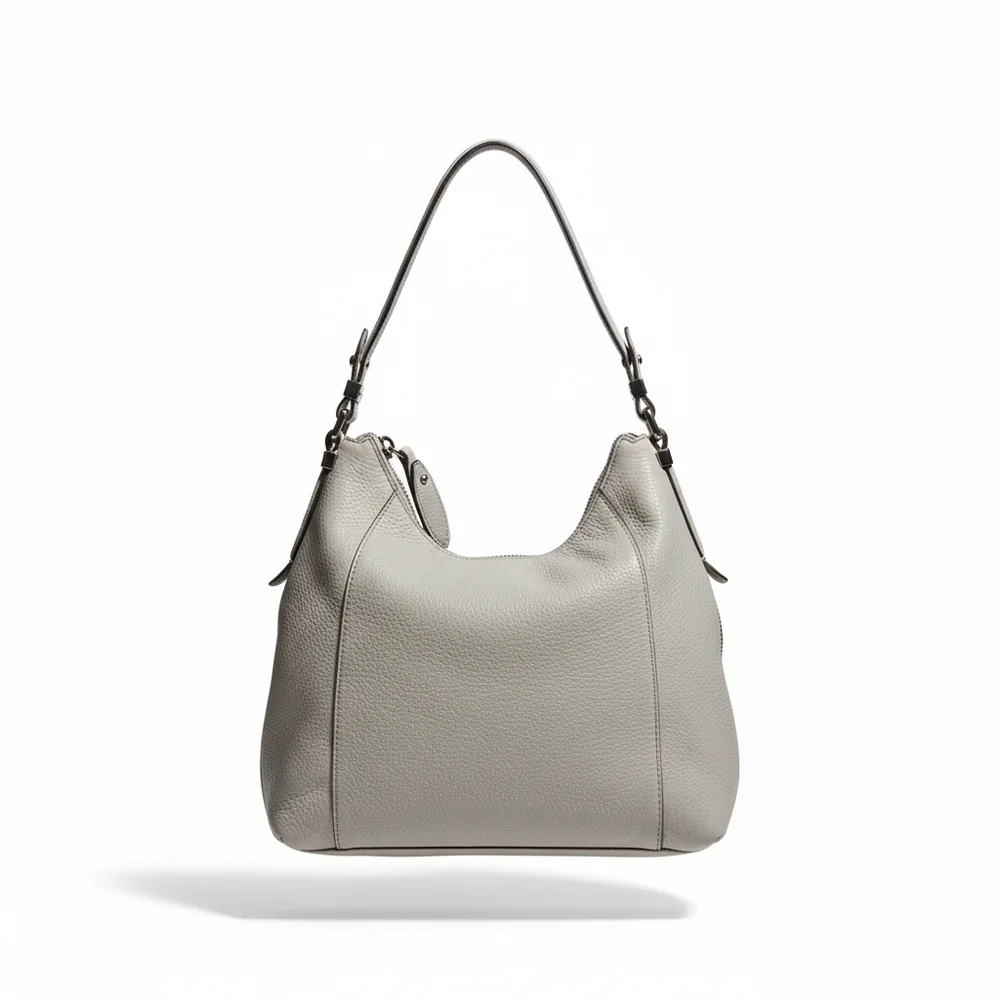 Michael Kors Bowery Gray Leather Hobo Bag